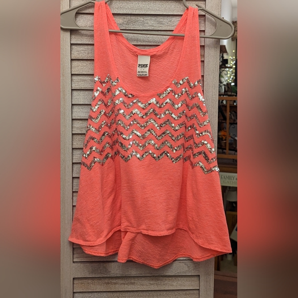 VS PINK Sequin Tank Top